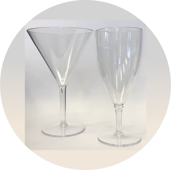 image of wine & cocktail plastic drinkware